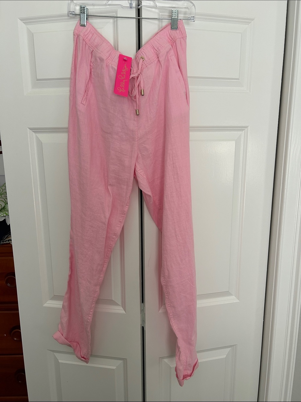 Lilly Pulitzer Pink Blossom Taron Linen Pants